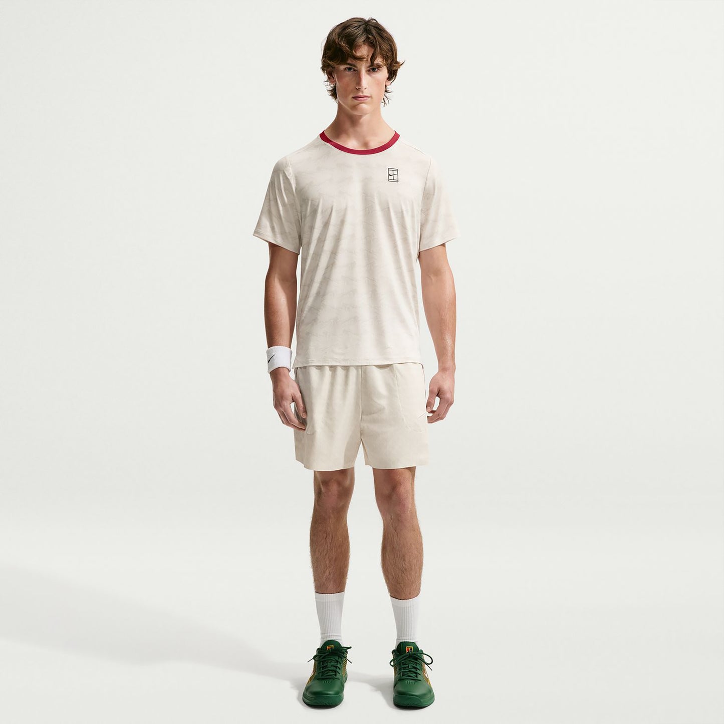 Nike Court Advantage Maglietta Uomini - crema, rosso