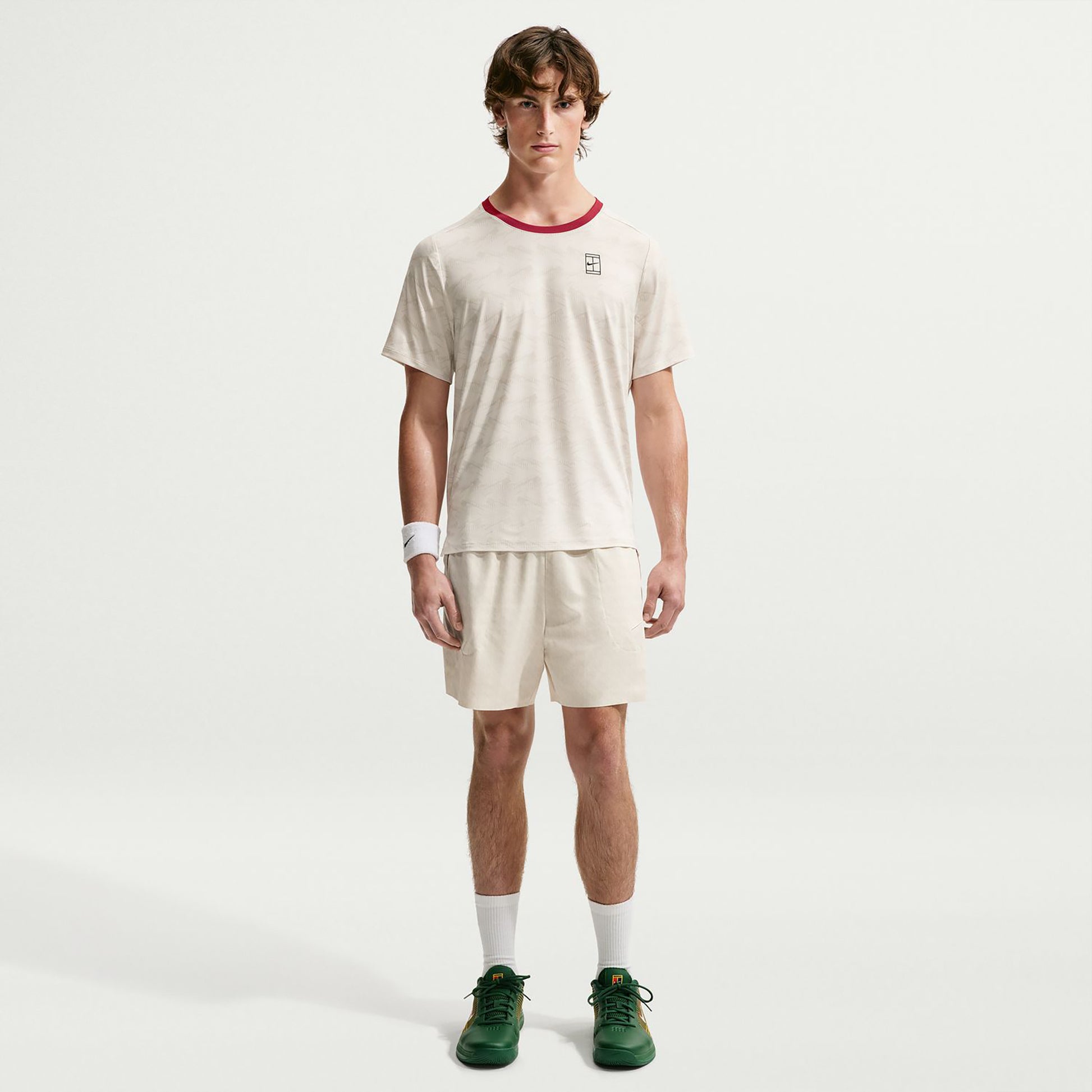 Nike Court Advantage Maglietta Uomini - crema, rosso