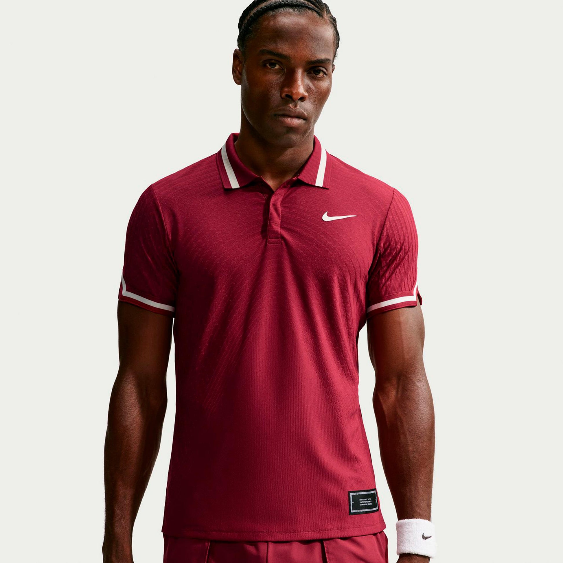 Nike Jannik Sinner Court Slam Polo Uomini - vino rosso, crema