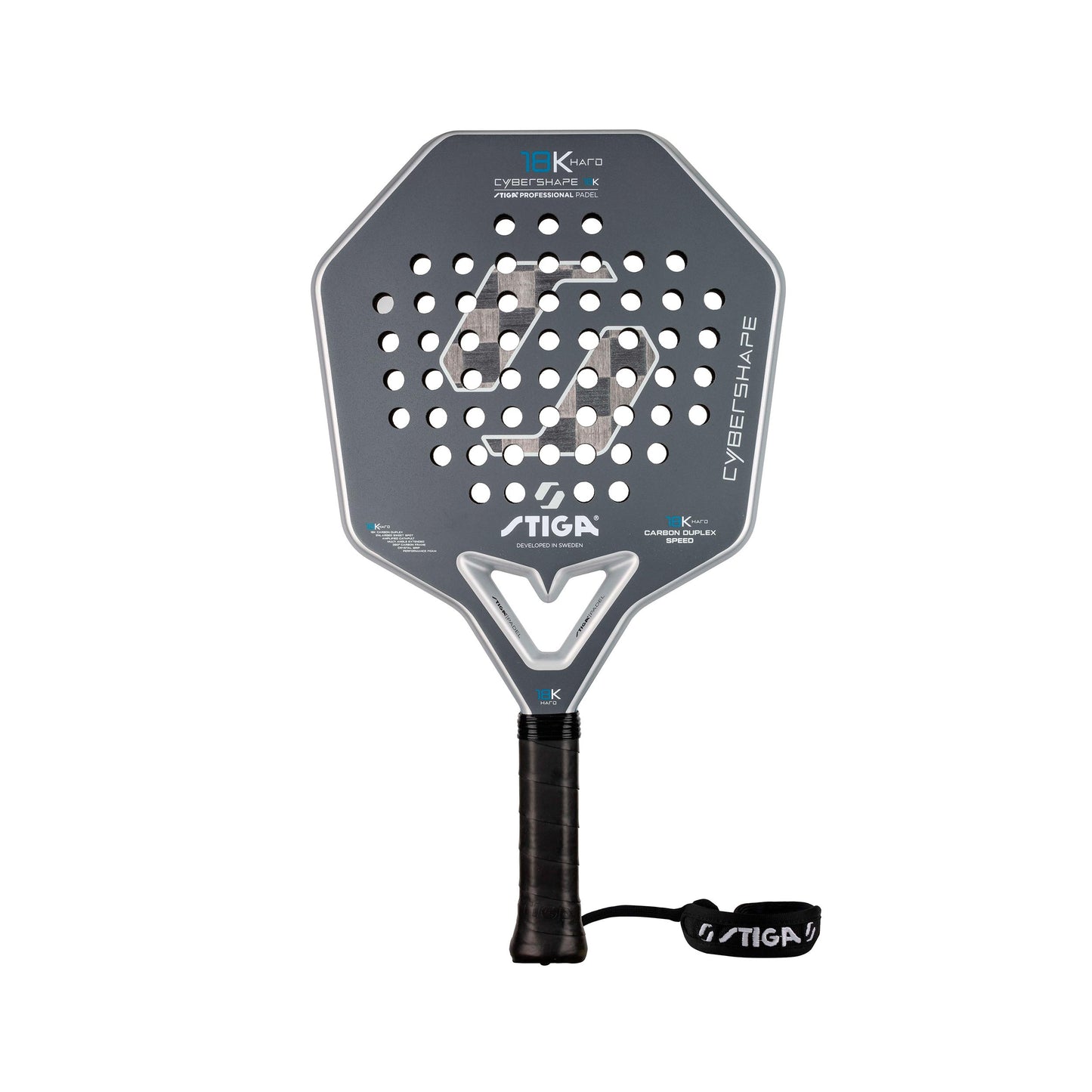 Stiga 18K Hard 2 Cybershape Racchette da padel a superficie piena