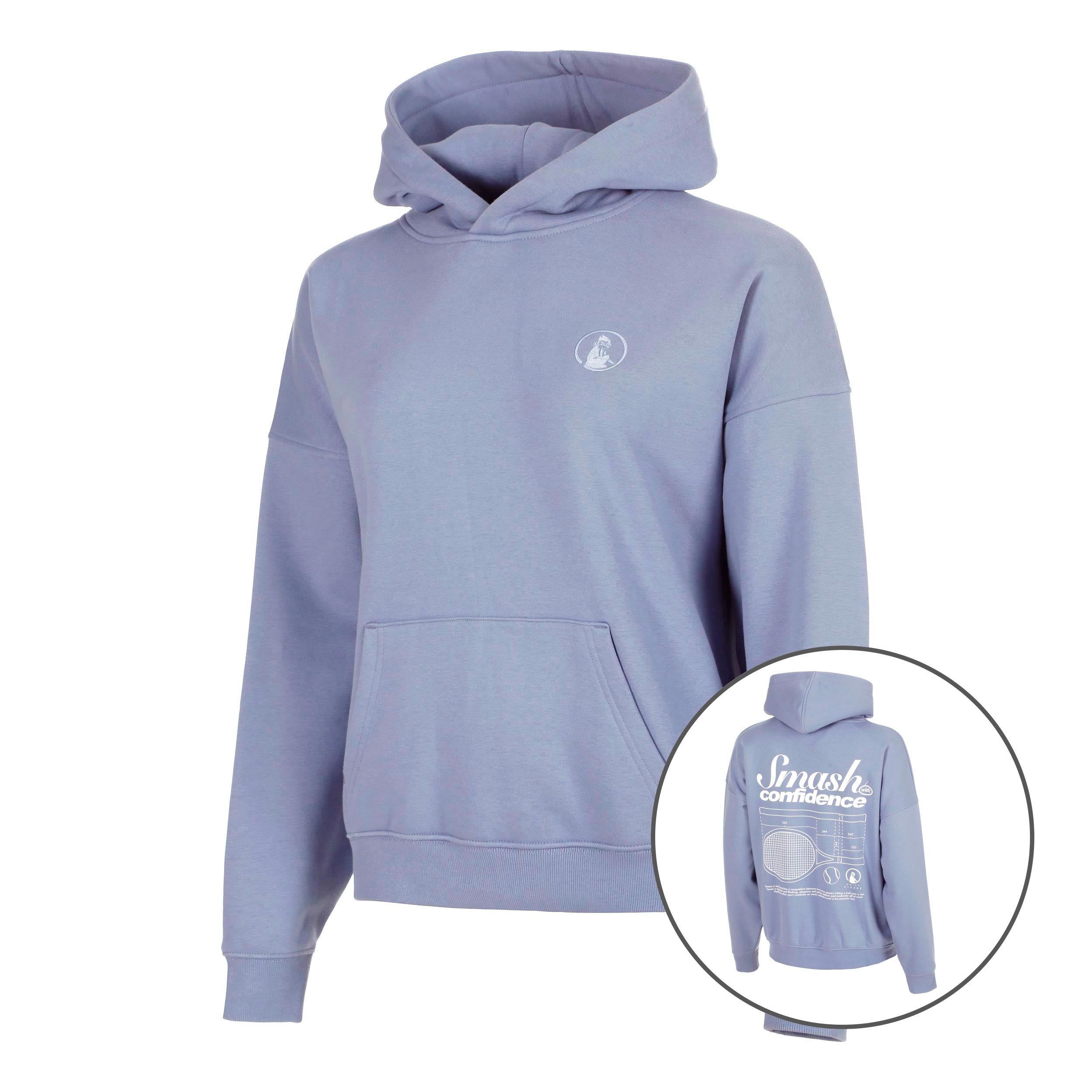 Quiet Please Confidence Oversize Felpa con cappuccio Donna - blu