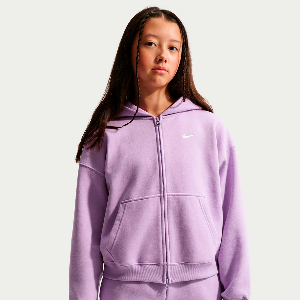 Nike Oversized Fleece Full-Zip Felpa Ragazze - viola