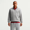 1/2-Zip Fleece Felpa Uomini - grigio