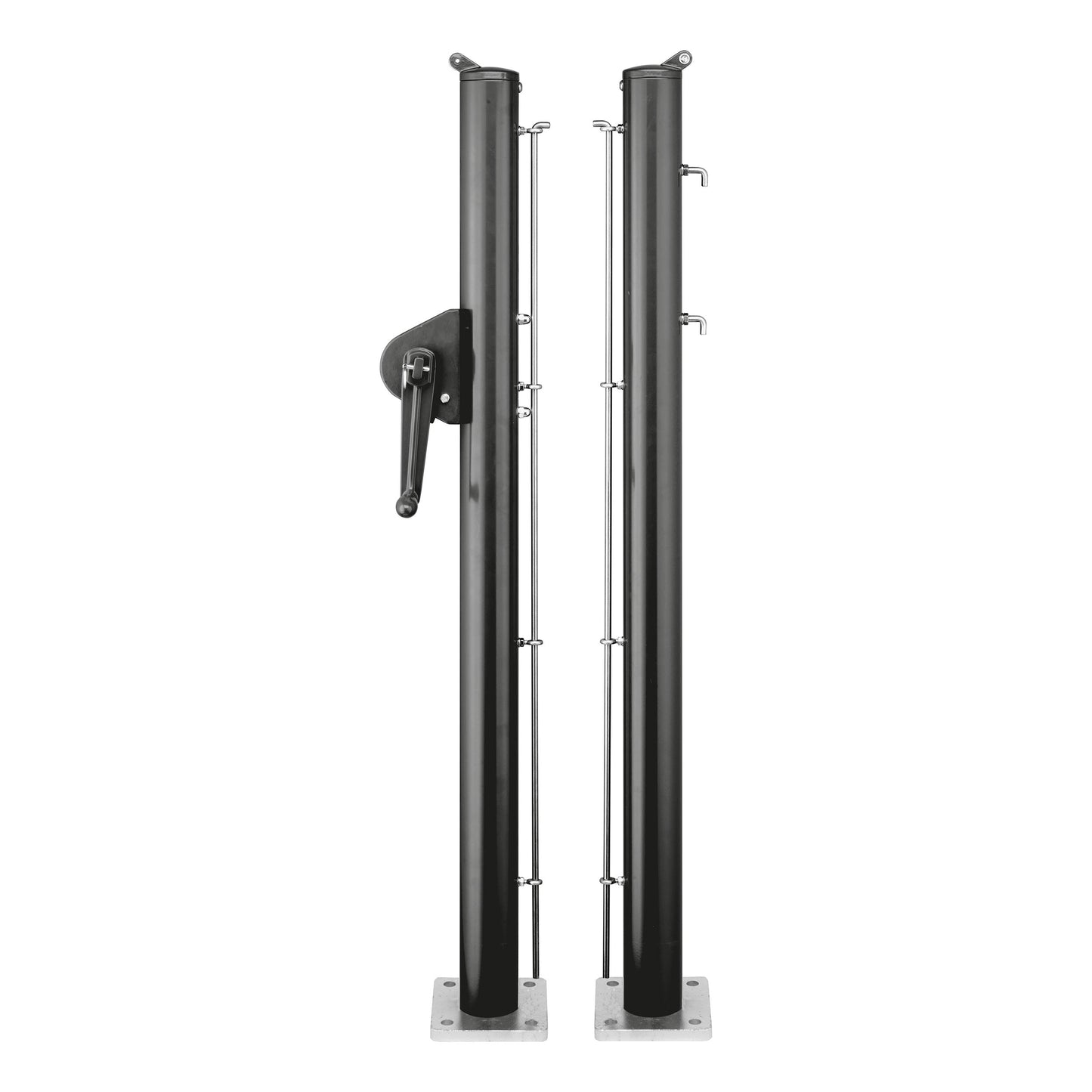 Tegra Pfosten Alu PP Ø 73 cm mit Bodenplatte Rete da pickleball - nero