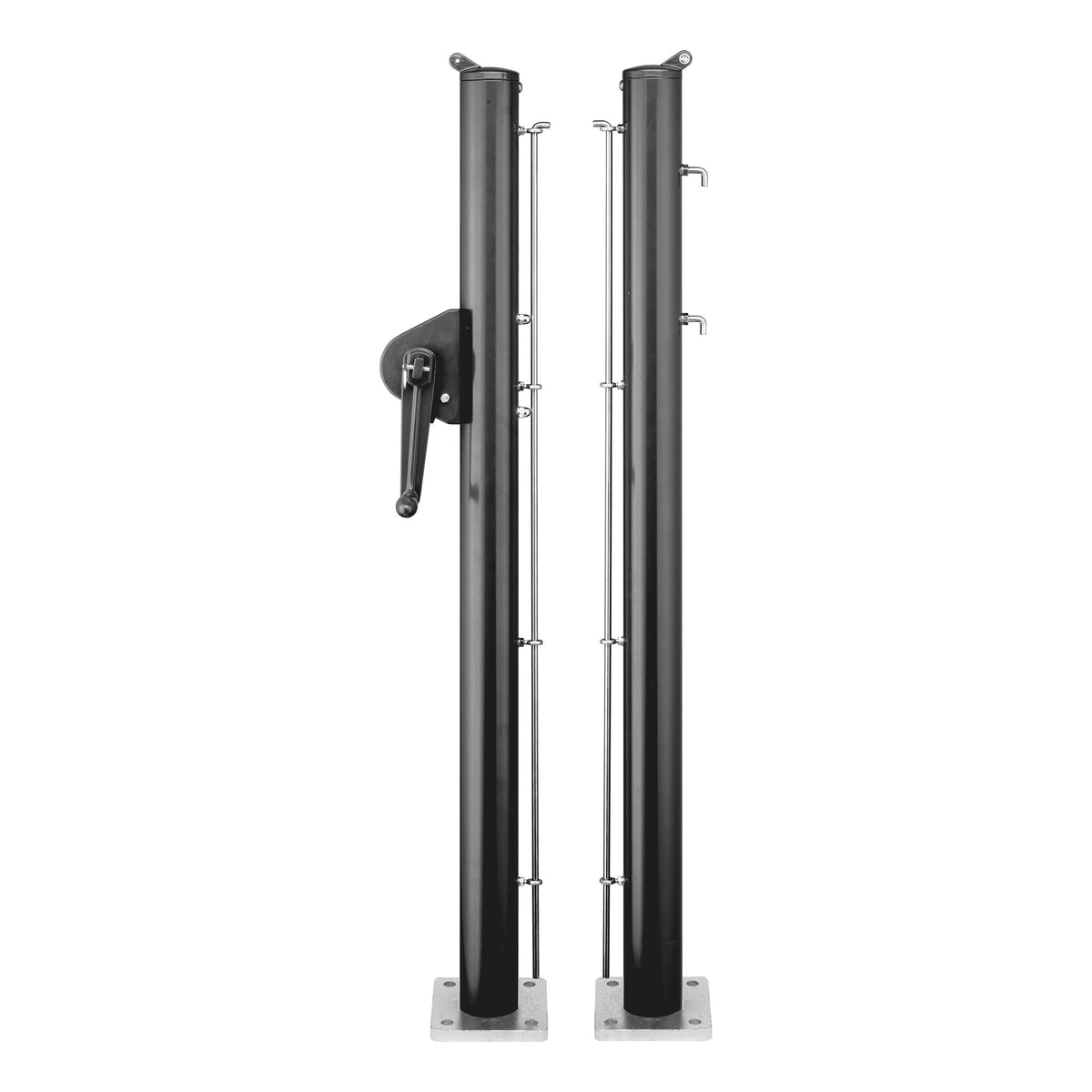 Tegra Padel Netzpfosten rund Ø 73 cm inkl. Bodenplatte Barra di supporto della rete - nero