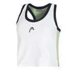 Abbigliamento HEAD HEAD Play Crop Canottiera Donna-Bianco,Blu Scuro