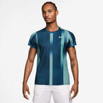 Abbigliamento Nike Nike Court Victory Dri-Fit Print Maglietta Uomini - color petrolio, bianco