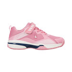 Scarpe da tennis Quiet Please Quiet Please Match Velcro Clay Scarpa per terra rossa Bambini-rosa, bianco