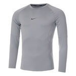 Abbigliamento Nike Nike Pro Manica Lunga Uomini-Grigio Chiaro