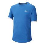 Abbigliamento Nike Nike Court Dry Maglietta Ragazzi-Blu Chiaro, Bianco