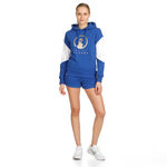 Abbigliamento Quiet Please Quiet Please Retro Stripe Felpa Con Cappuccio Donna-Blu,Multicolore