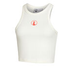 Abbigliamento Quiet Please Quiet Please Crossroad Ribbed Canottiera Donna-Bianco