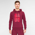 Abbigliamento BIDI BADU BIDI BADU Protected Leafs Chill Felpa Con Cappuccio Uomini-Vino Rosso