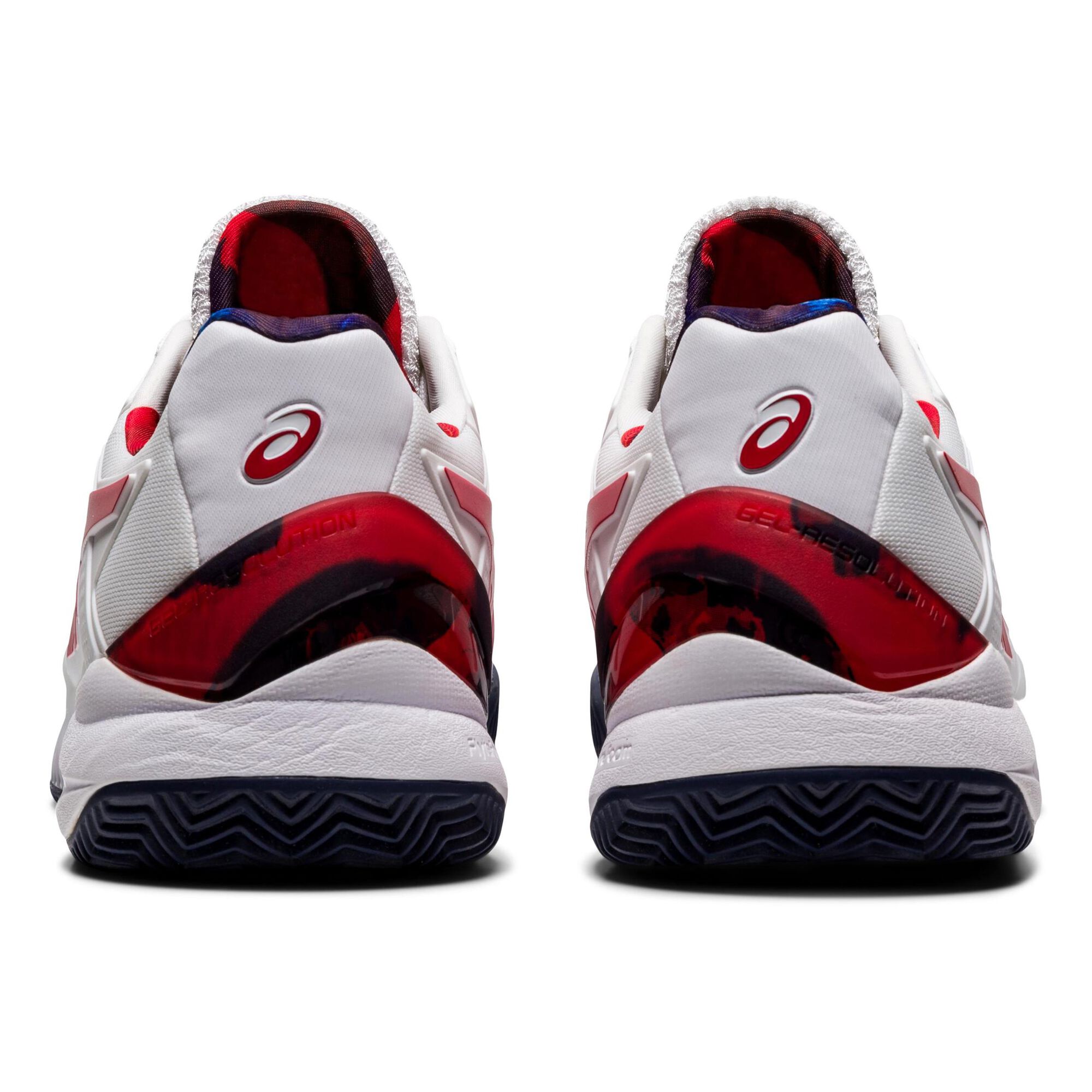 ASICS Gel-Resolution Scarpa Per Terra Rossa Uomini Bianco, Rosso