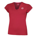 Abbigliamento BIDI BADU BIDI BADU Bubble V-Neck Maglietta Donna-Rosso