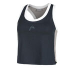 Abbigliamento HEAD HEAD Play Crop Canottiera Donna-Blu Scuro,Bianco