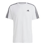 Abbigliamento adidas adidas Essentials Train 3-Stripes Training Maglietta Uomini-Bianco,Nero
