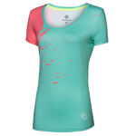 Abbigliamento BIDI BADU BIDI BADU Amari Tech Round-Neck Maglietta Donna-Mint,Corallo