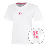 Abbigliamento Quiet Please Quiet Please Create Wavy Boyfriend Maglietta Donna-Bianco,Rosa