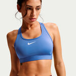 Abbigliamento Nike Nike Swoosh Medium Reggiseni sportivi Donna-blu, bianco