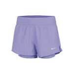 Abbigliamento Nike Nike Dri-Fit One Mid Rise 2in1 3in Pantaloncini Donna - viola, 