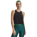 Abbigliamento Under Armour Under Armour Tech Sport Mesh Crop Canottiera Donna-nero, bianco