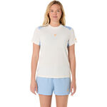 Abbigliamento ASICS ASICS Core Maglietta Donna-Crema, Grigio-blu