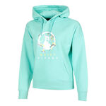 Abbigliamento Quiet Please Quiet Please Wild Sketchy Felpa Con Cappuccio Donna-Turchese,Multicolore