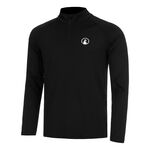 Abbigliamento da tennis Quiet Please Quiet Please Big Serve 1/4 Zip Manica Lunga Uomini-Nero