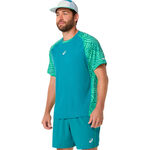 Abbigliamento ASICS ASICS  Court Maglietta Uomini - verde scuro, verde chiaro