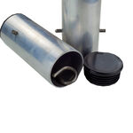 Strumenti per campi da tennis Tegra Tegra Tubo A Scomparsa Ancorato A Terra-Argento