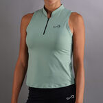 Padelbekleidung Endless Endless Glam Polo Donna-Verde,Blu Scuro