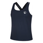 Abbigliamento da tennis Quiet Please Quiet Please Serve & Volley Canottiera Donna-blu scuro