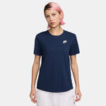 Abbigliamento Nike Nike Club Maglietta Donna-Blu Scuro