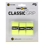 Overgrip Tennis-Point Classic Grip weiß 3er