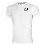 Abbigliamento Under Armour Under Armour Heatgear Fitted Maglietta Uomini-Bianco