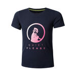 Abbigliamento Quiet Please Quiet Please Logo Maglietta Ragazze-Blu Scuro