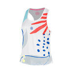 Abbigliamento da tennis BIDI BADU BIDI BADU Hey Laguna Racerback Maglietta Ragazze-bianco, multicolore