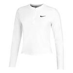 Abbigliamento Nike Nike Court Dri-Fit Advantage Manica Lunga Donna-Bianco
