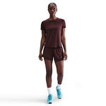 Abbigliamento Nike Nike Dri-Fit One Mid Rise 2in1 3in Pantaloncini Donna - rosso scuro, argento