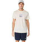 Abbigliamento da tennis ASICS ASICS Court Core Graphic Maglietta Uomini-crema